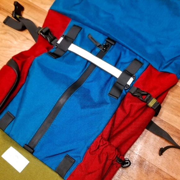 Doughnut Bags Nwt Doughnut Traveler Hk 35l Denim X Wine Hiking Backpack Poshmark